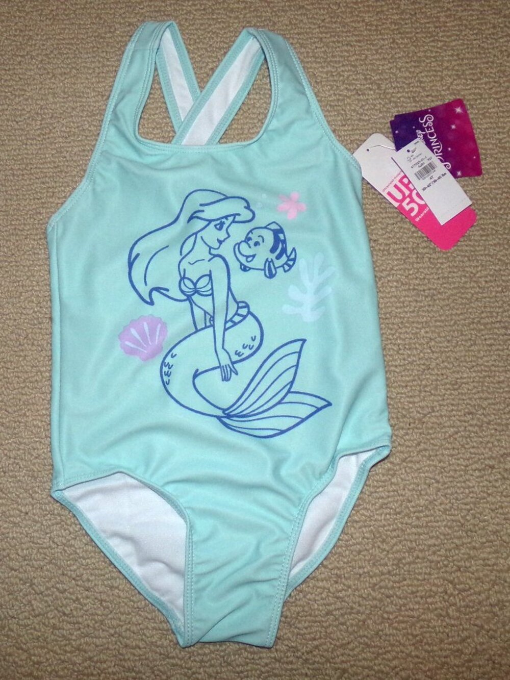 DISNEY PRINCESS LITTLE MERMAID SWINSUIT SZ 4T